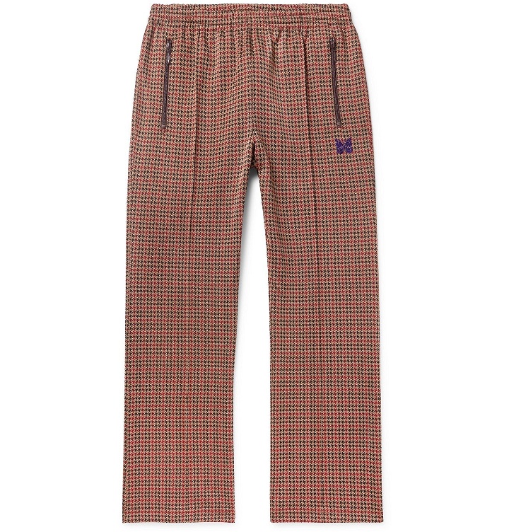 Photo: Needles - Logo-Embroidered Houndstooth Jacquard Track Pants - Brown