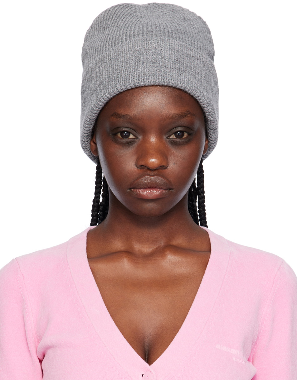 alexanderwang.t Gray Logo Compact Deboss Beanie