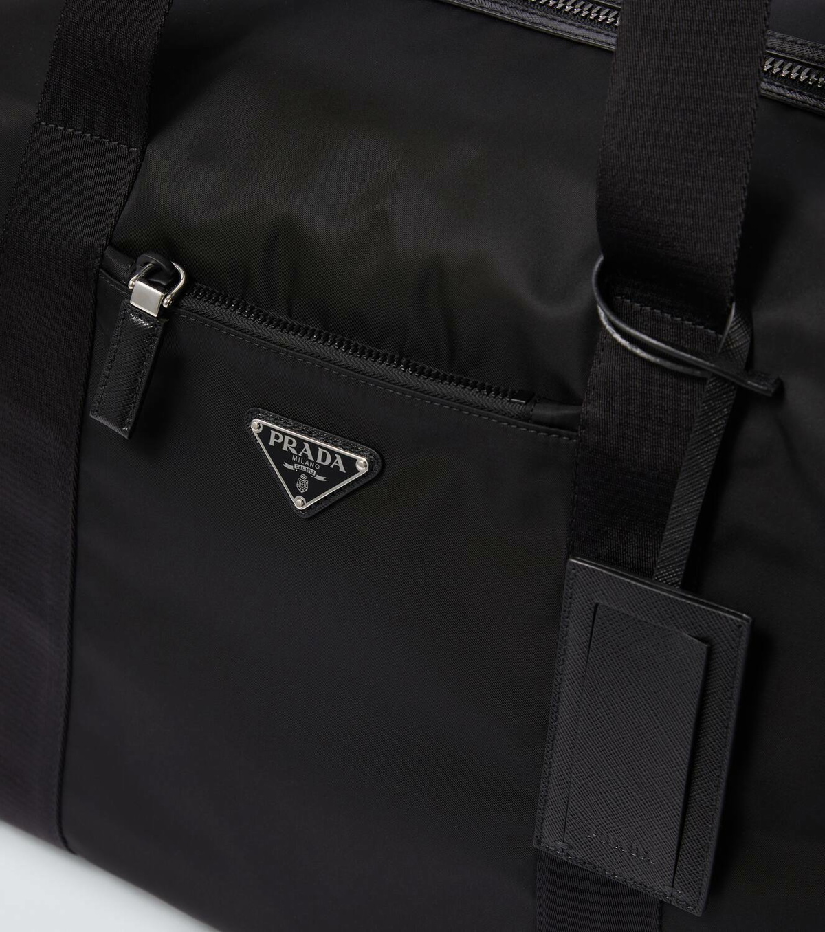 Prada Re-Nylon leather-trimmed duffel bag