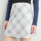 Kijun Women's Essential Check Mini Skirt in Blue