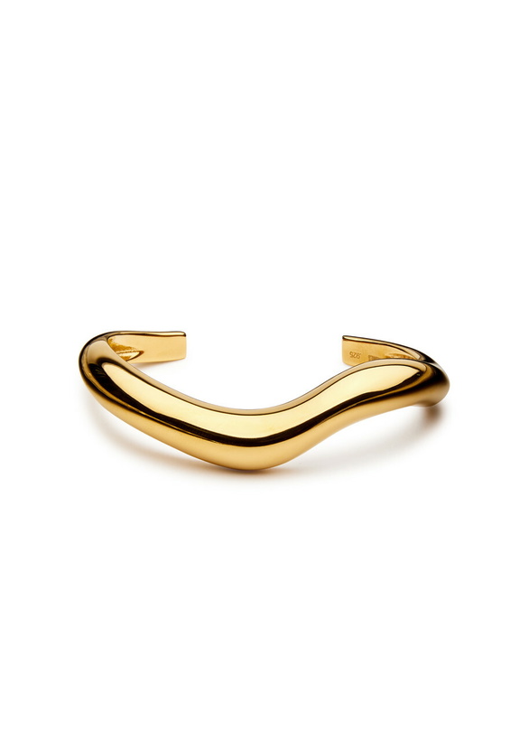 Photo: Agmes Astrid Medium Gold Vermeil Cuff - One Size