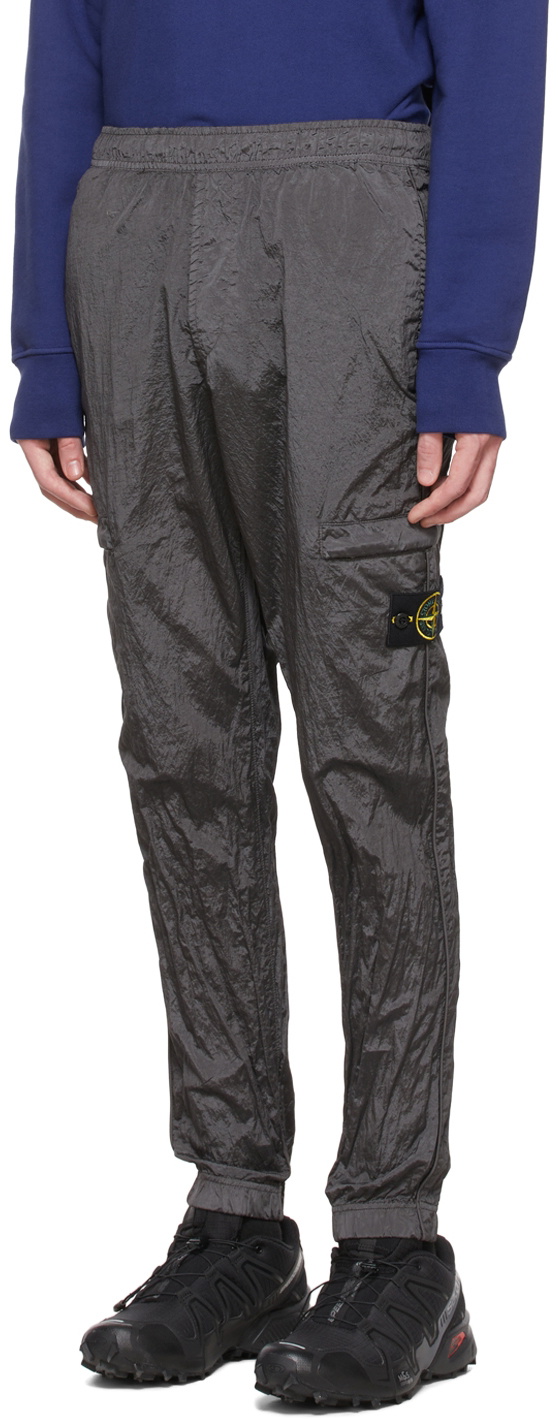 Stone Island Grey Nylon Cargo Pants Stone Island