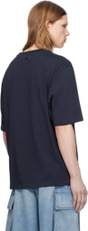 AMI Paris Navy Cotton 'Ami Paris' Patch T-shirt