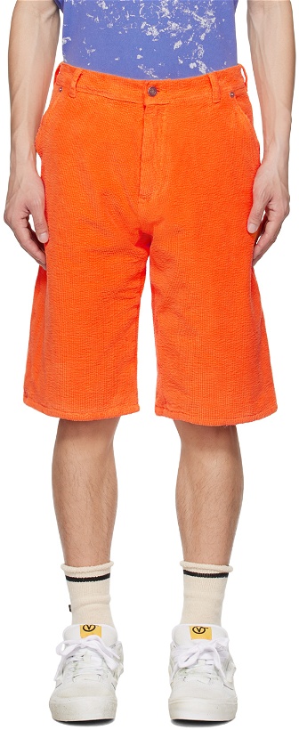 Photo: ERL Orange Three-Pocket Shorts