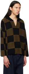 Connor McKnight Brown & Black Tile Rugby Sweater