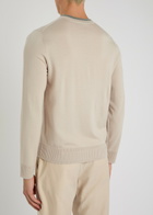 PS Paul Smith Logo-embroidered Wool Jumper Ecru