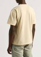 Saint Laurent Cassandre Logo-embroidered Cotton-blend T-shirt Yellow