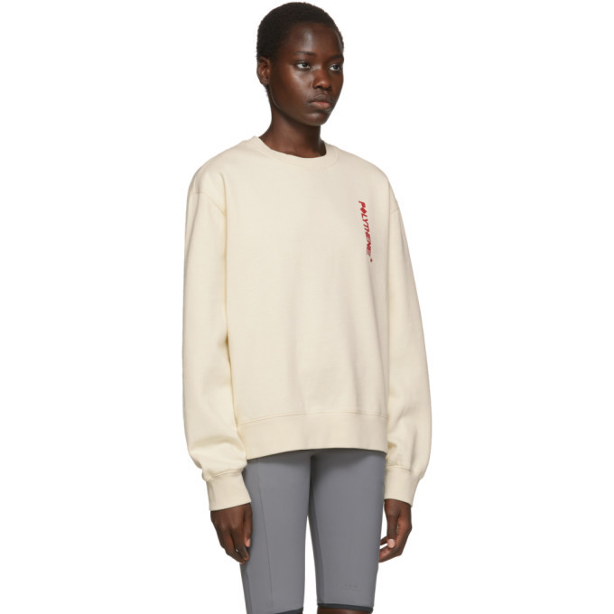 Polythene* Optics Off-White Vertical Sweatshirt
