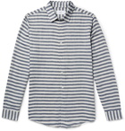 Onia - Albert Slim-Fit Striped Voile Shirt - Men - Navy