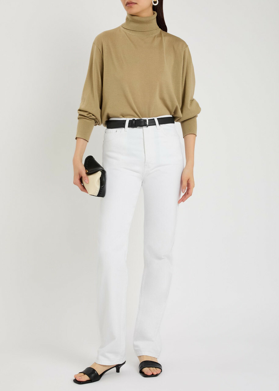 Toteme Classic Cut Straight-leg Jeans Off White