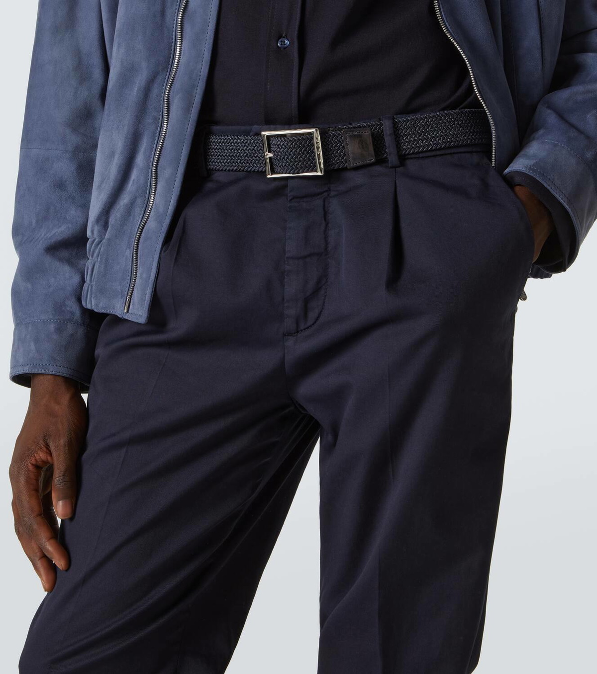 Berluti Leather-trimmed belt