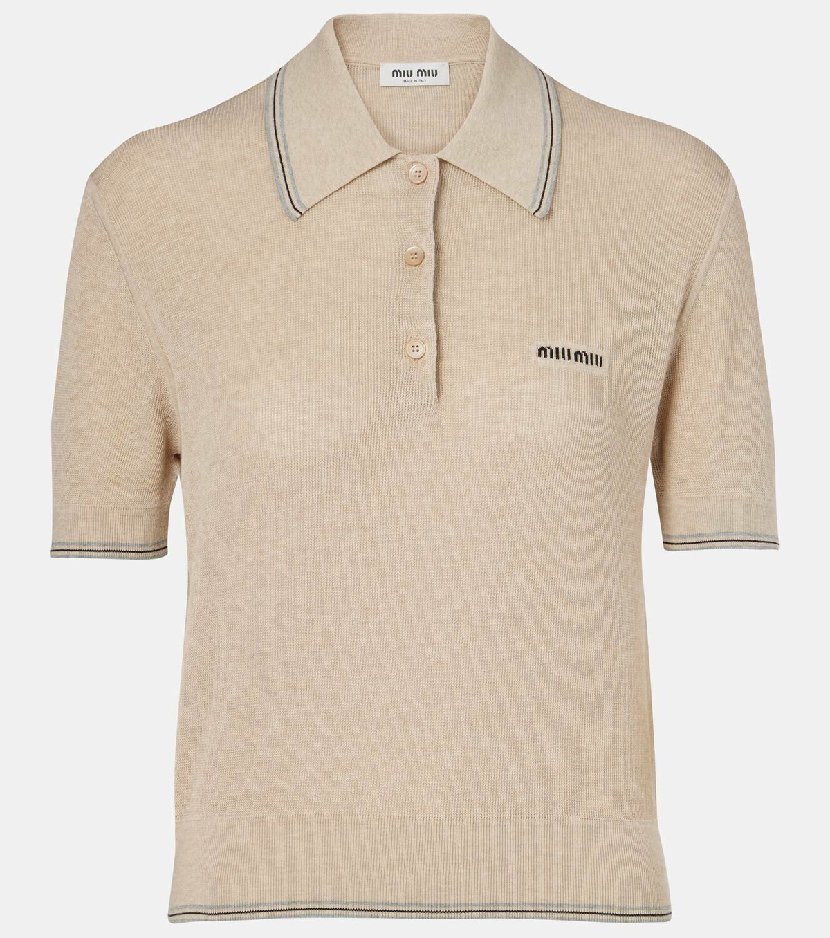 Miu Miu Cotton-blend polo sweater Miu Miu