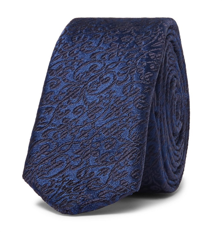 Photo: Dolce & Gabbana - 4cm Silk-Jacquard Tie - Men - Blue