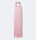 Posse Esme scarf-detail crinkled maxi dress