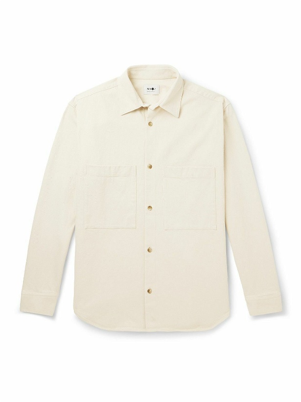 Photo: NN07 - Freddy Garment-Dyed Recycled-Cotton Twill Overshirt - Neutrals