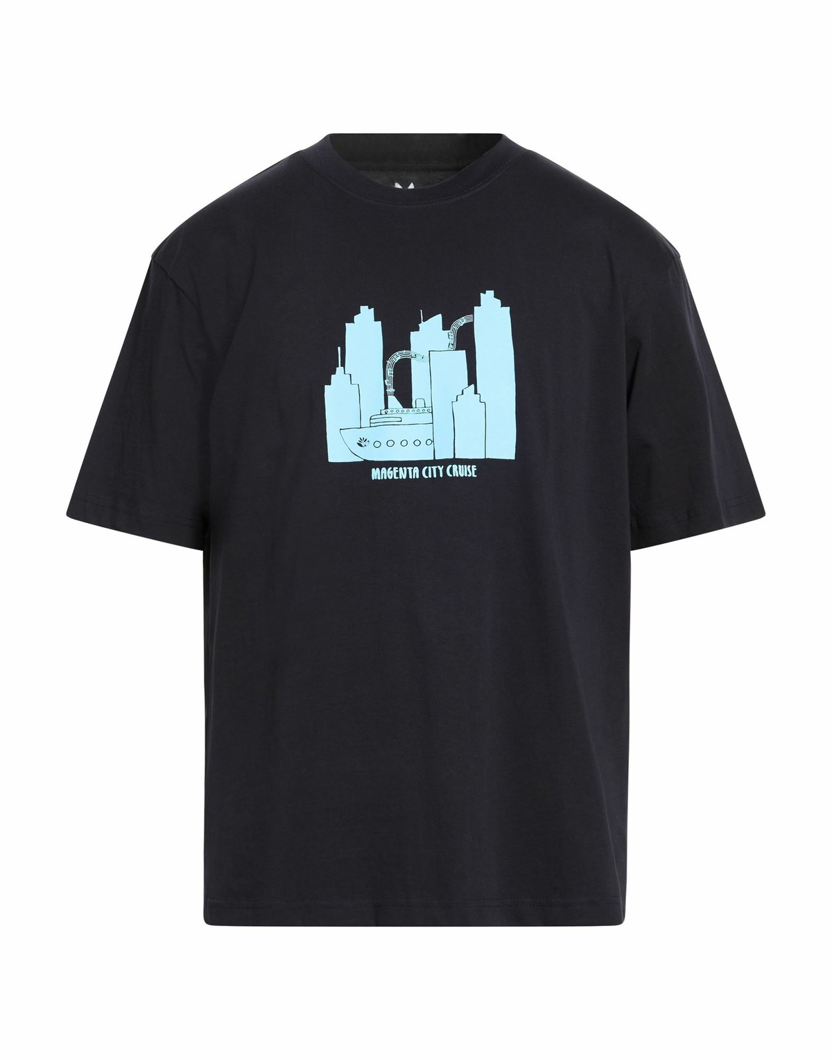 Magenta Mens T-shirt Midnight in Blue