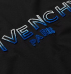Givenchy - Oversized Logo-Embroidered Cotton-Jersey T-Shirt - Black