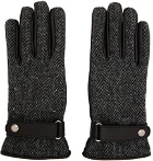 Maison Margiela Black & Gray Herringbone Gloves