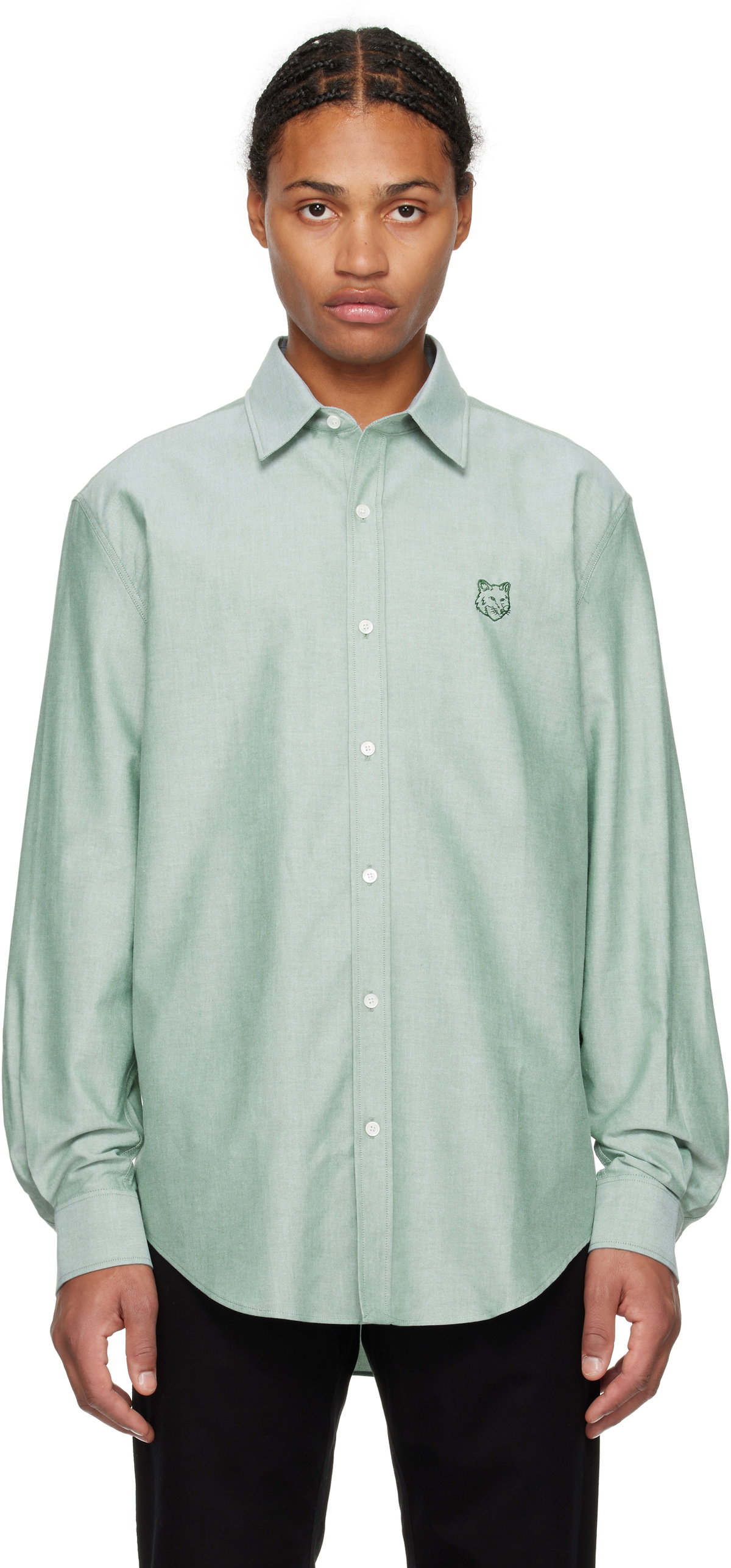 シャツ MAISON KITSUNE MM00405WC2047 Shirts Contour Fox Head Skate CONTOUR FOX HEAD SKATE SHIRT | Maison Kitsuné