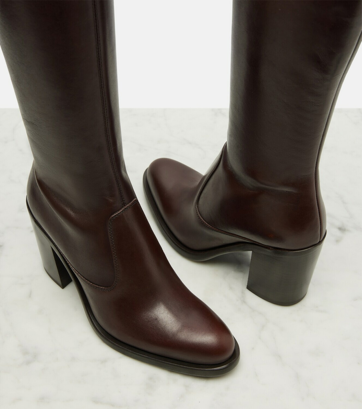 Chloé Leather knee-high boots