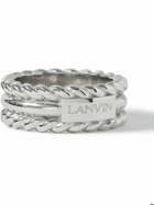 Lanvin - Logo-Engraved Silver-Tone Ring - Silver