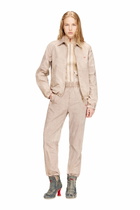Diesel Taslan jacket with striped sleeves - Jackets - Unisex - Beige