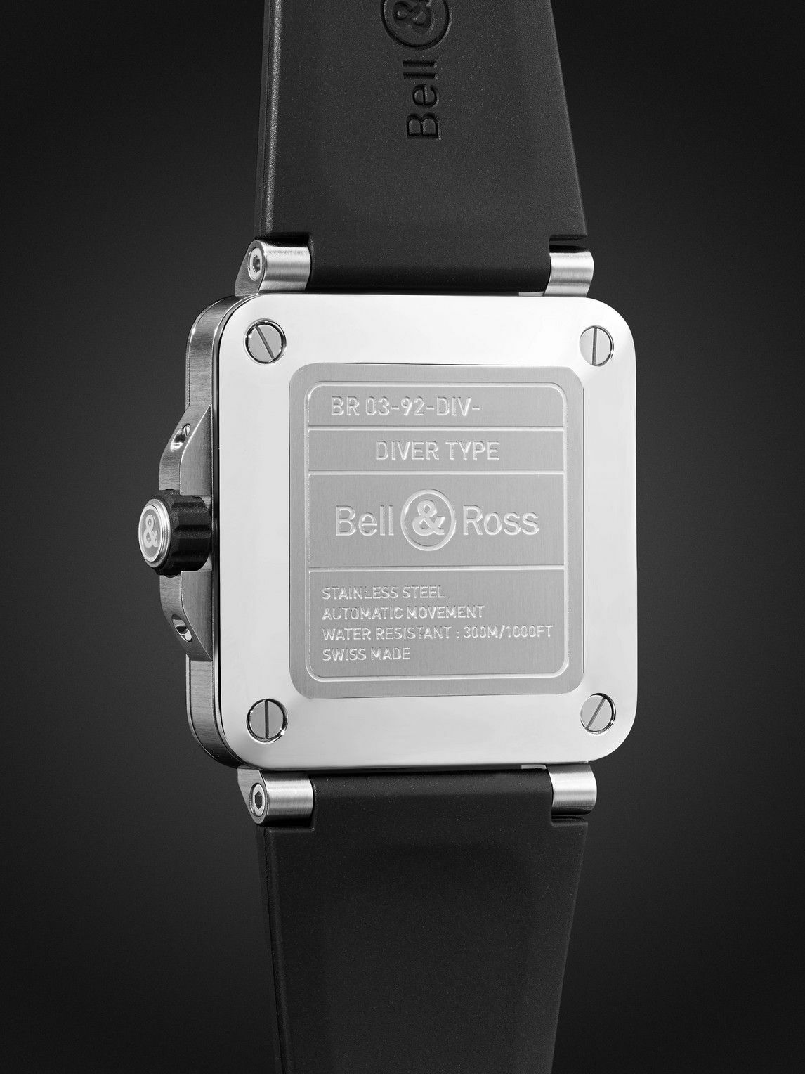 Bell & Ross - BR 03-92 Diver Automatic 42mm Stainless Steel and Rubber Watch, Ref. No. BR0392-D-WH-ST/SRB