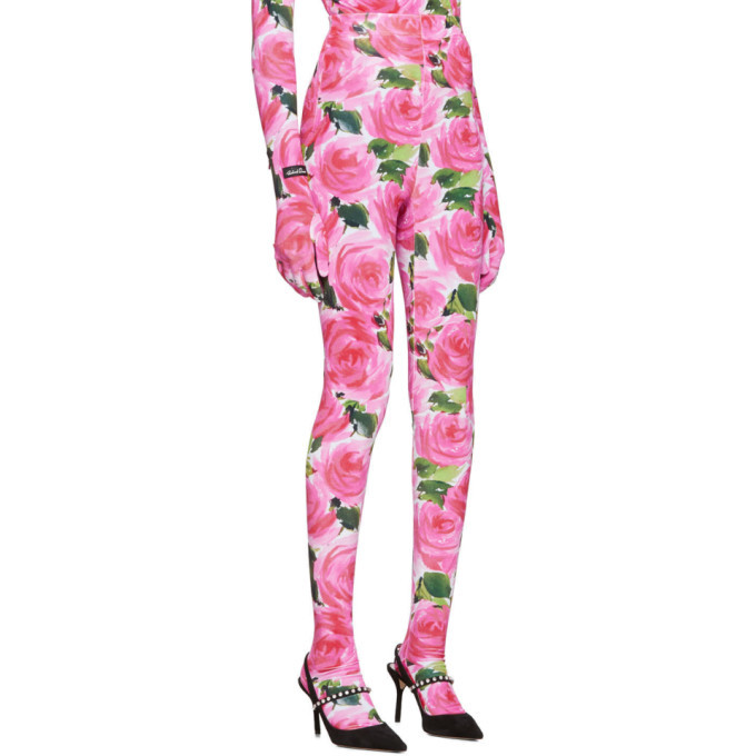 Richard Quinn Pink Floral Leggings