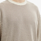 BEAMS Men's Double Heavy Waffle Sweatshirt in Beige