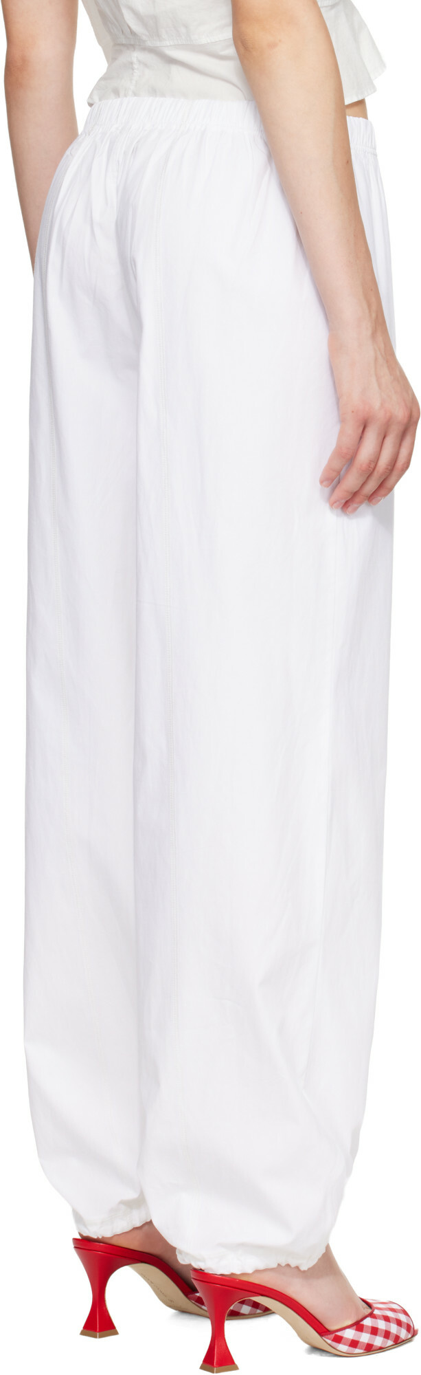 Fruity Booty White Poplin Trousers