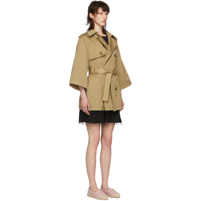 RED Valentino Beige Belted Short Trench Coat RED Valentino