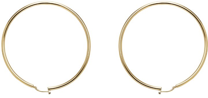 Photo: MM6 Maison Margiela Gold Large Hoop Earrings