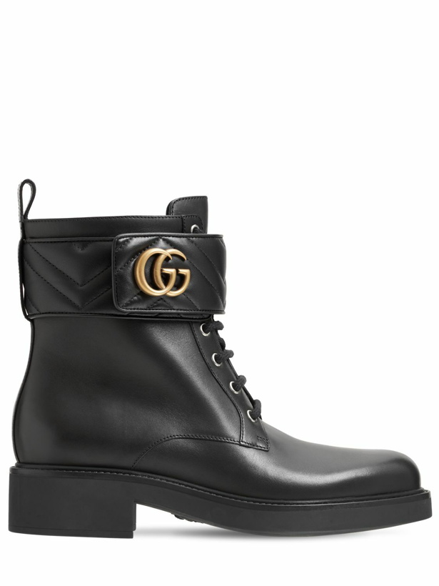 Photo: GUCCI - 25mm Marmont Leather Ankle Boots