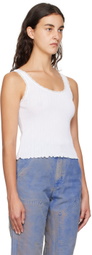 Sky High Farm Workwear White Pointelle Tank Top