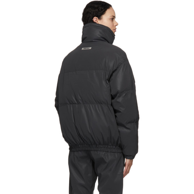 Essentials Black Nylon Puffer Jacket Essentials