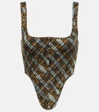 KNWLS - Checked corset top