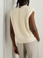 A Kind Of Guise - Vinay Garment-Dyed Ribbed-Knit Cotton Vest - Neutrals