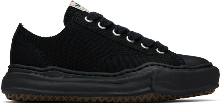 Photo: Maison MIHARA YASUHIRO Black 'Peterson' OG Sole Canvas Low-Top Sneakers