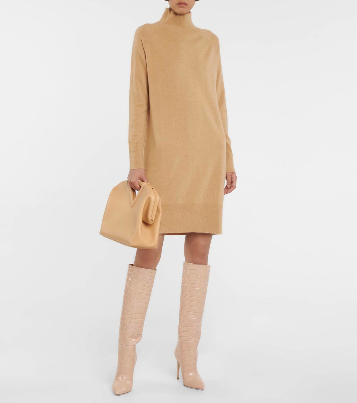 Jardin des Orangers Turtleneck cashmere dress