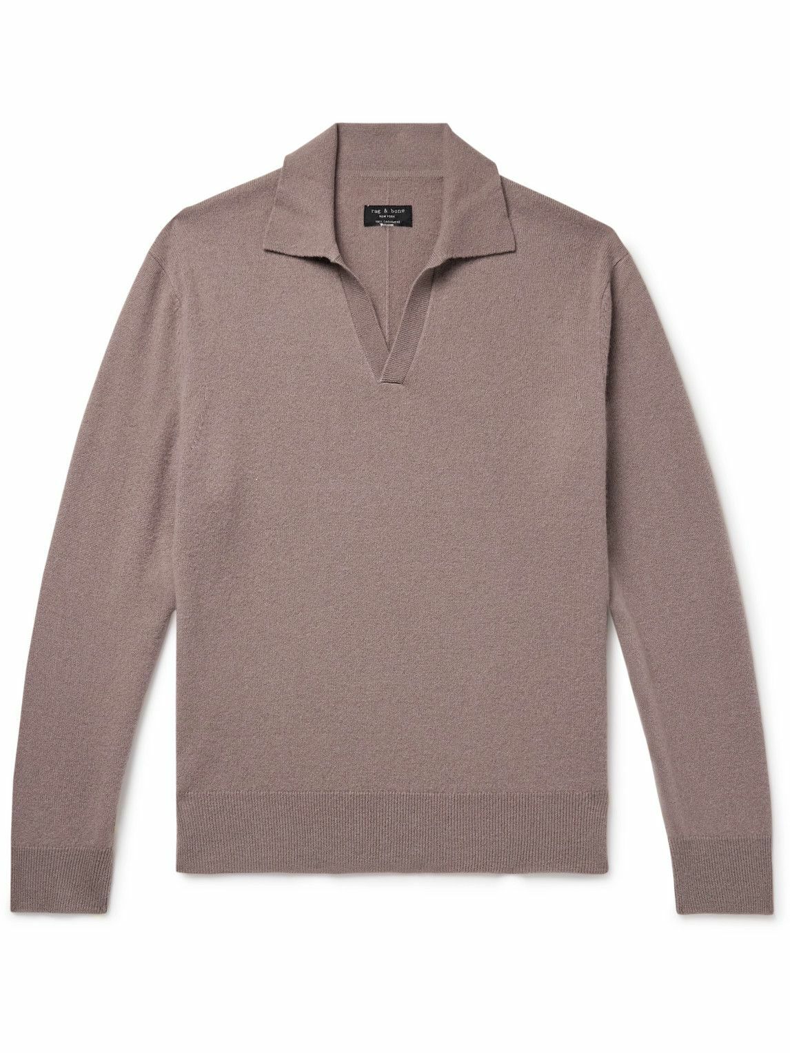 Rag & Bone - Johnny Cashmere Polo Shirt - Brown