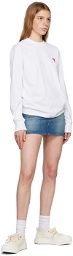AMI Alexandre Mattiussi Blue Five-Pocket Denim Miniskirt