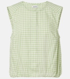 Simkhai Gingham cotton-blend top