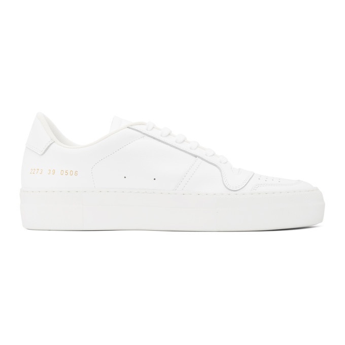 Photo: Common Projects White Full Court Sneakers
