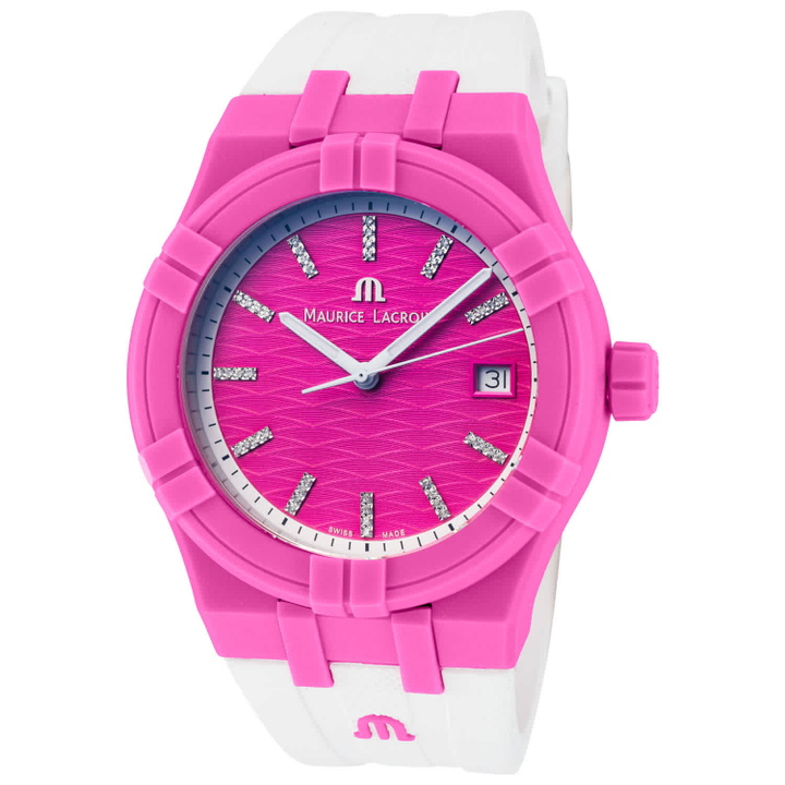 Photo: Maurice Lacroix Aikon Tide Quartz Pink Dial Mens Watch AI2008-FFFF1-3A0-0