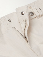 ISABEL MARANT - Edwin Tapered Belted Linen-Blend Ripstop Trousers - White
