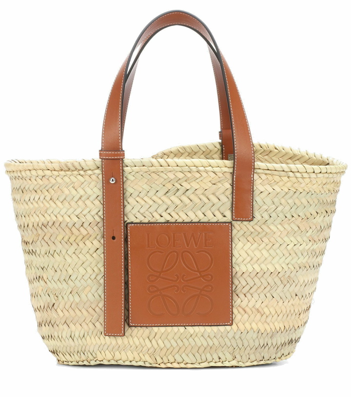 Photo: Loewe - Medium leather-trimmed basket tote