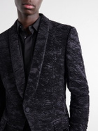 TOM FORD - Astracan Plissé Silk Tuxedo Jacket - Black