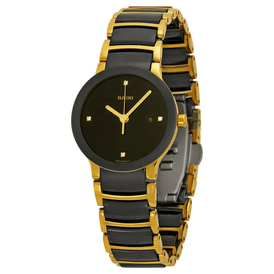 Rado R30930712 Rado Centrix Jubile Black Dial Two-tone Ladies Watch R30930712 Rado