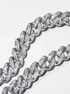SHAY 18K White Gold Medium Flat Link Diamond Bracelet