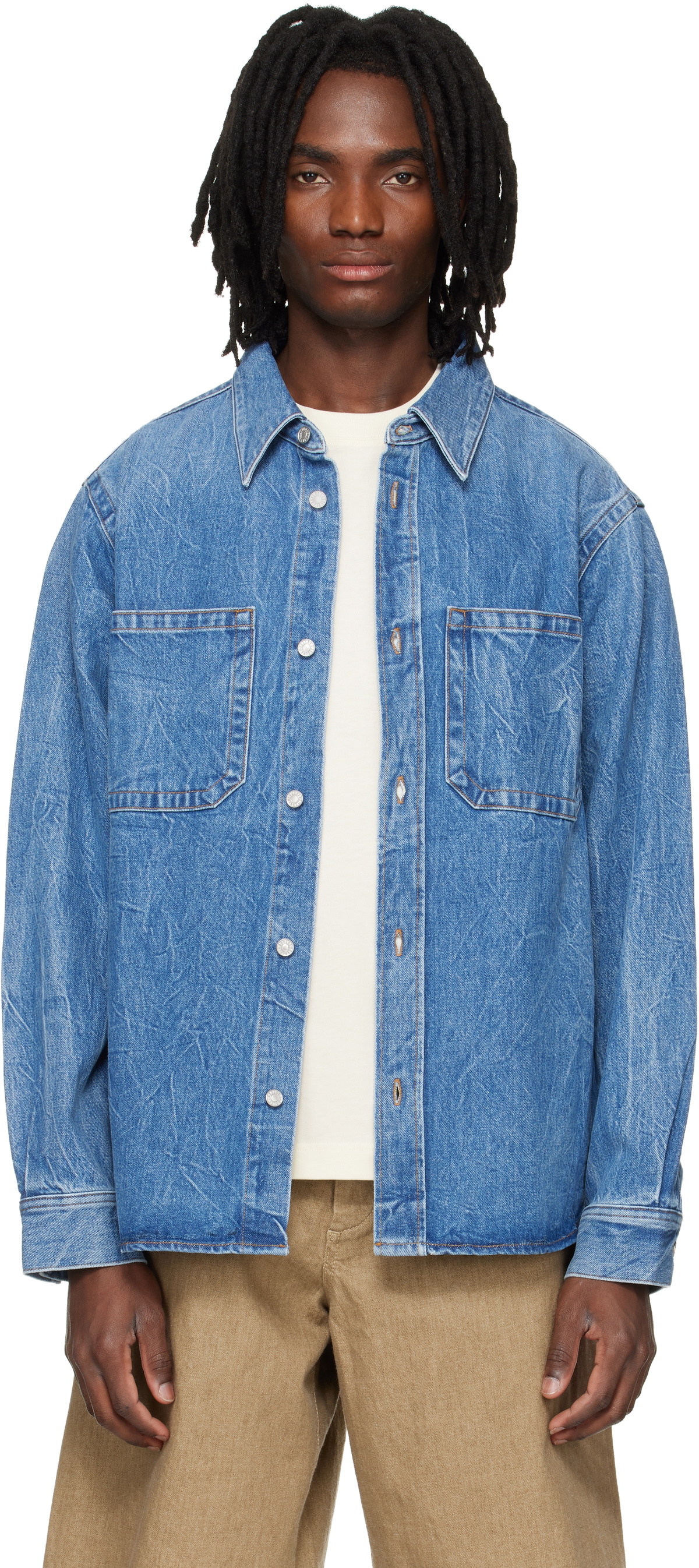 AGOLDE Blue Craven Denim Shirt